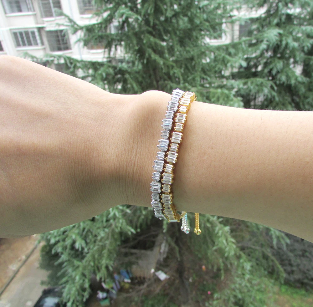Теннисный браслет с фианитом сверкающий фианитом|aa bracelet|ch braceletc bracelet |