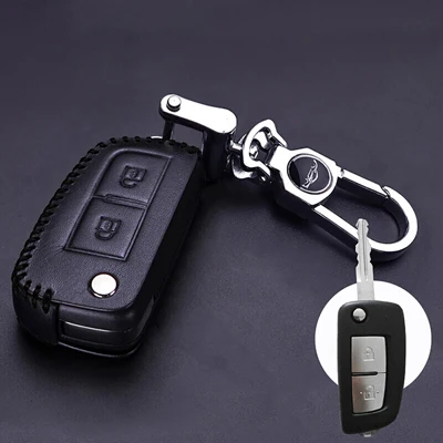D Black Для NISSAN Altima муранского X-TRAIL TIIDA Sylphy, Teana Qashqai Sunny Qashqai 16 TIIDA Bluebird PU кожаный чехол для ключей автомобиля - Название цвета: D Black