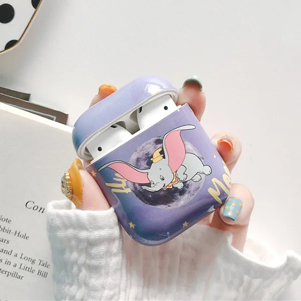 Фиолетовый Силиконовый чехол для airpods милый чехол для наушников для AirPods крышка мультфильм Bluetooth наушники аксессуары для Apple Airpods чехол для наушников - Цвет: Фиолетовый