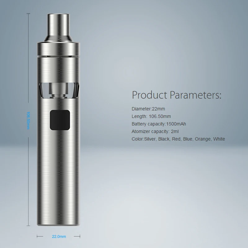 Joyetech eGo AIO D22 All-in-One Starter Kit with 25W 1500mAh Atomizers 2ml Tank SS316 0.6 ohm MTL Coil Head - Black | Электроника