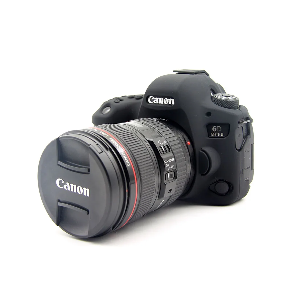 Чехол для камеры Canon 6D2 6D Mark II Силиконовый резиновый чехол 2 защитный корпуса|Сумки