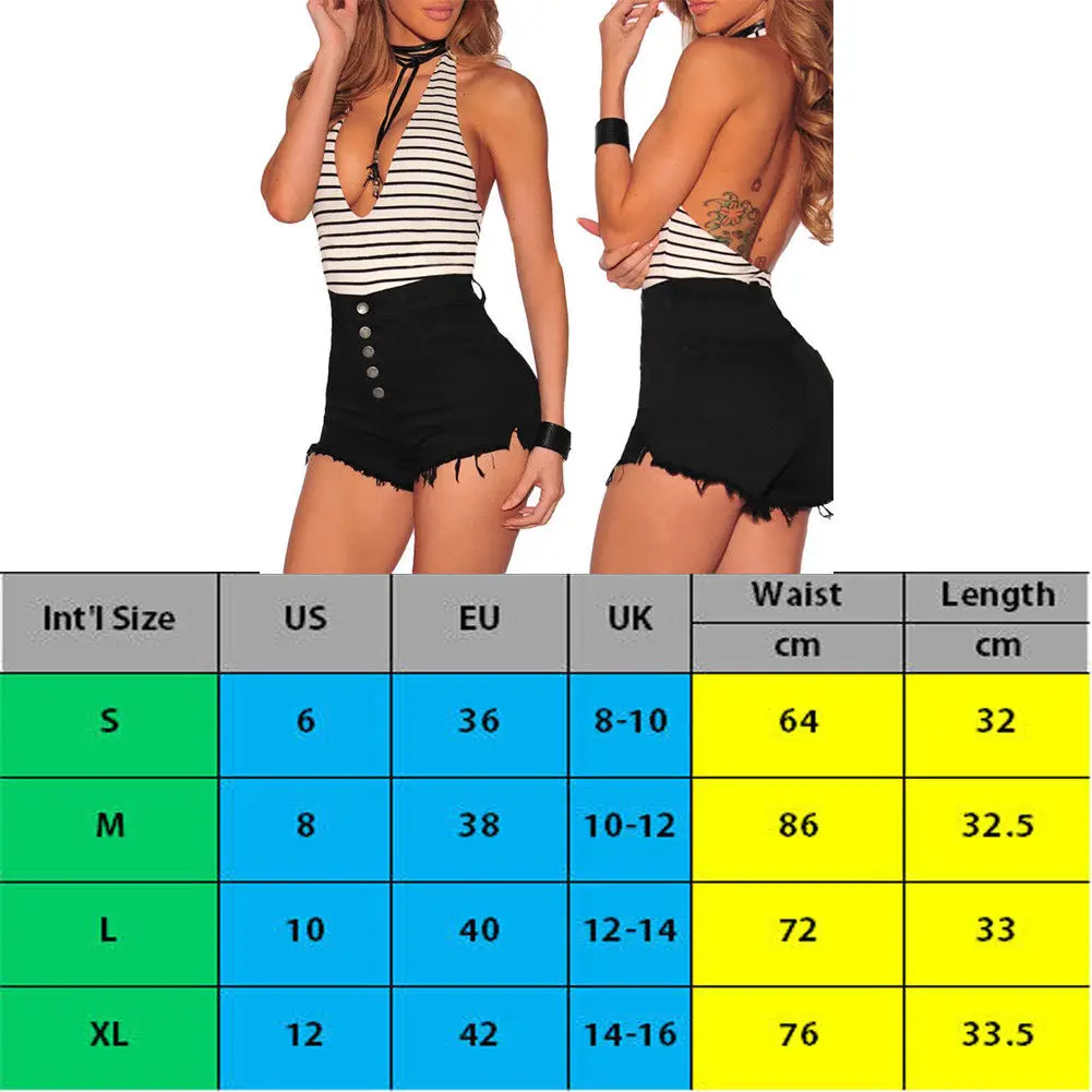 

Denim Shorts Women Summer Tassel High Waist Ladies Summer Sexy Bottoms Short Jeans Solid Casual Button Shorts