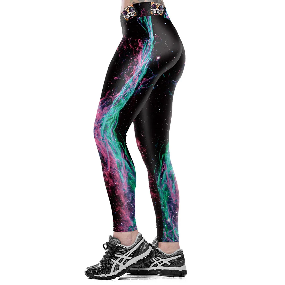 Women's Print Leggings Galaxy Pants Skinny High Waist Jeggings Workout Clothes For Women | Женская одежда