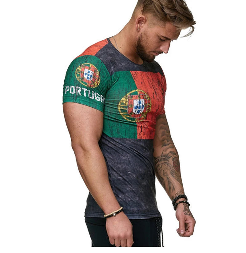 3D printed Russian T-shirt men summer short-sleeved German men shirt patriotic male cotton T shirt men Boutique clothing tee