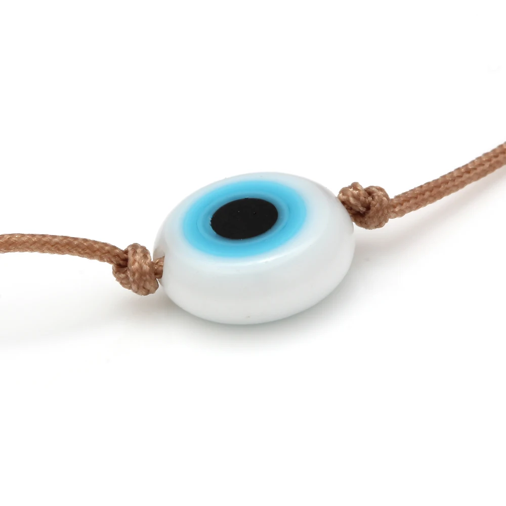 Плетеный Синий браслет на ногу Lucky Eye от сглаза браслеты сделай сам веревочная