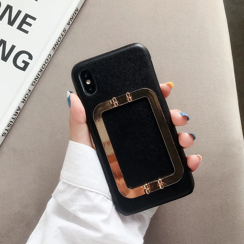 3D роскошный кожаный чехол подставка для iphone 7 8 6 6S Plus XR XS MAX модный однотонный