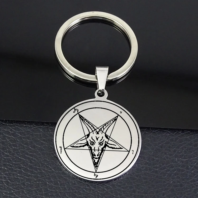 Креативные ювелирные изделия из нержавеющей стали Sigil of Baphomet подвеска брелок
