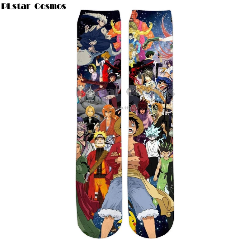

Fashion new style men women 3d socks print anime character funny socks Cotton stocking Harajuku unisex socks