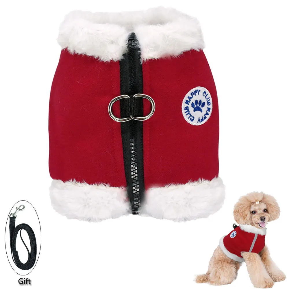 

Reflective Dog Harness Winter Warm Dog Clothes Adjustable Pet Puppy Cat Harness Pet Vest Coat for Small Medium Dogs Dog Supplies