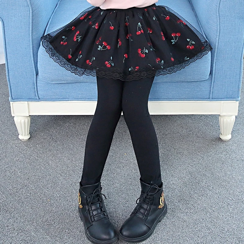 Весенние леггинсы для маленьких девочек подростков детские кружевная юбка пачка
