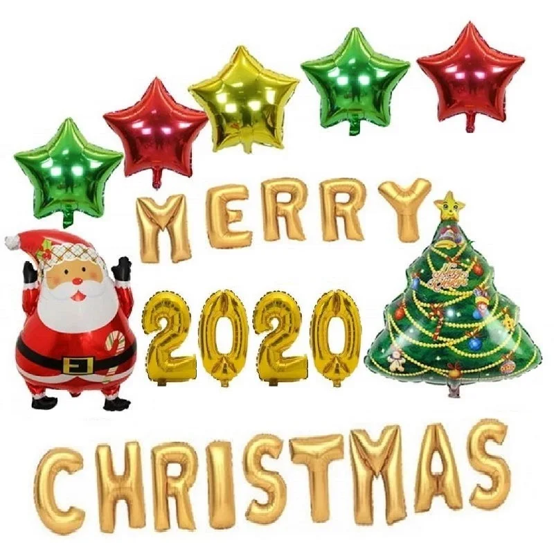 25 шт. фольгированные шары с надписью &quotMERRY CHRISTMAS&quot|Воздушные и аксессуары| |