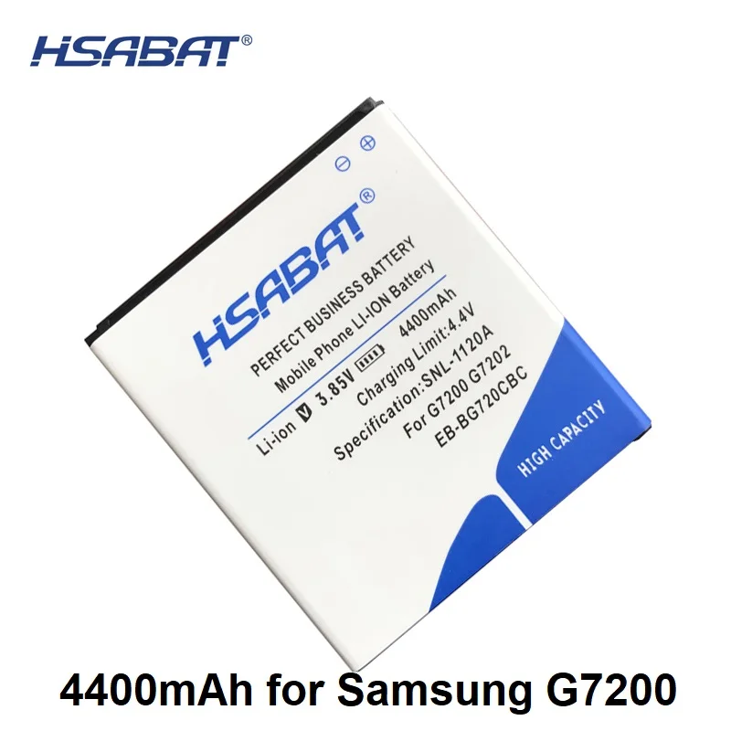 Аккумулятор HSABAT EB BG720CBC 4400 мАч для Samsung Galaxy Grand3 G7200 G7202D G720AX G720N0 G7202 G7208V G7209 Grand