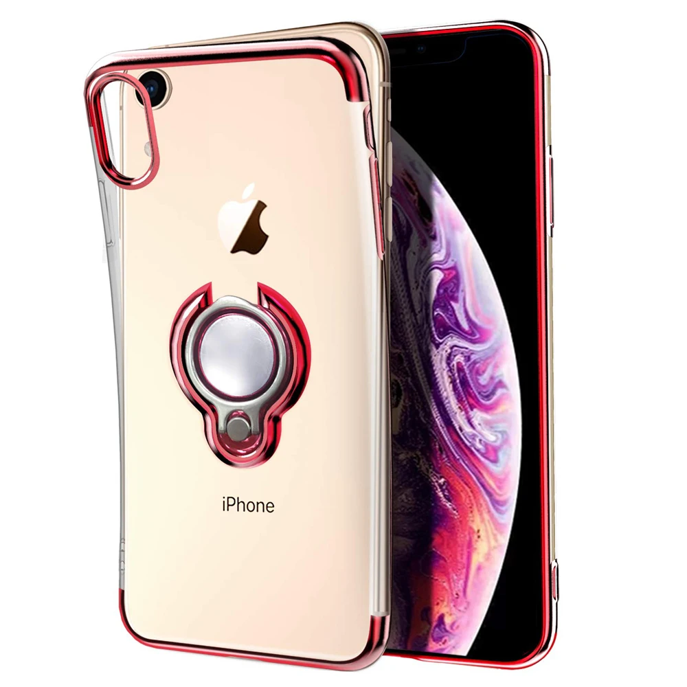 Чехол для iPhone 11 Pro XS Max XR X 8 Plus прозрачный тонкий Ультратонкий чехол с поворотом на