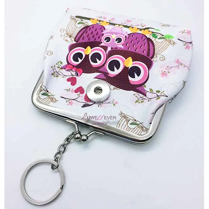 Мини брелок из искусственной кожи с симпатичной совой 18 мм|bag charm|key chainpurse key chain |