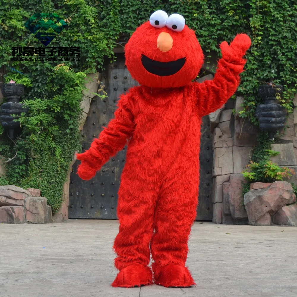 Костюм талисман Elmo на продажу плюшевый костюм мультяшный красный синий Elmo|costume