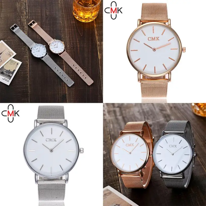 2018 Новые Модные Простые Женские часы из сплава нержавеющей стали с циферблатом