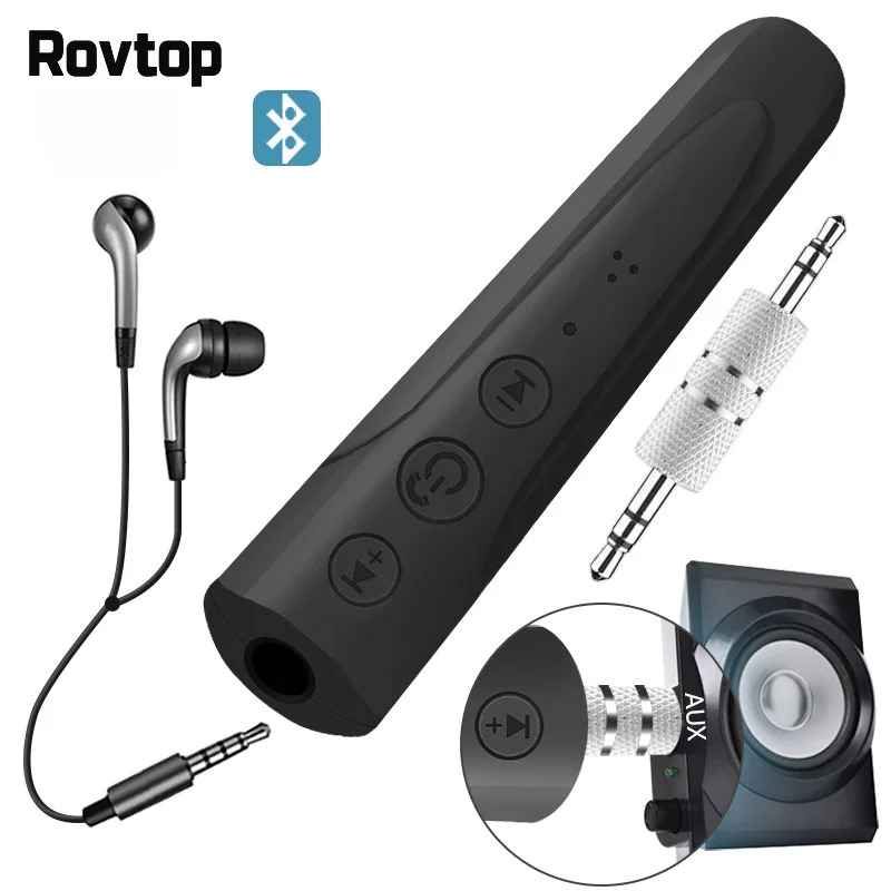 Rovtop Bluetooth 4,1 аудио приемник 3,5 мм Aux аудио приемник адаптер Bluetooth приемник MP3 Авто Bluetooth автомобильный комплект