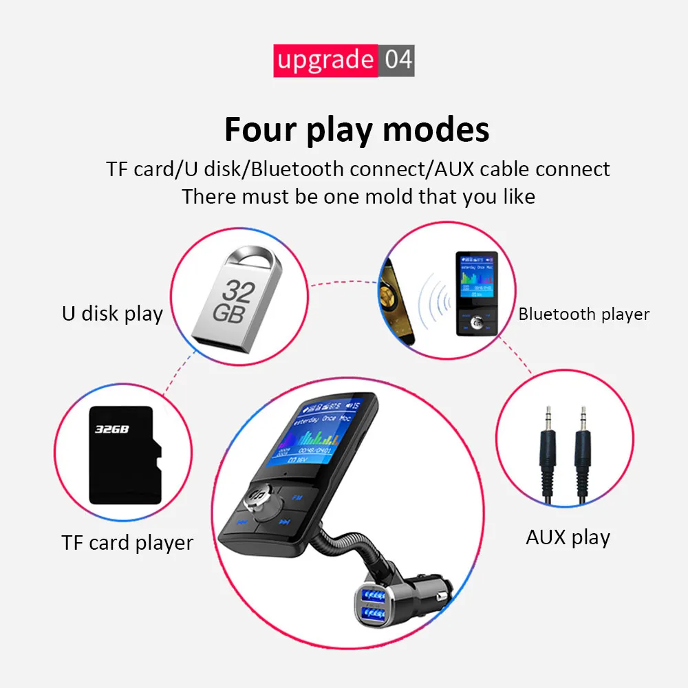 Land best цветной экран fm передатчик Автомобильный MP3 беспроводной Bluetooth Handsfree