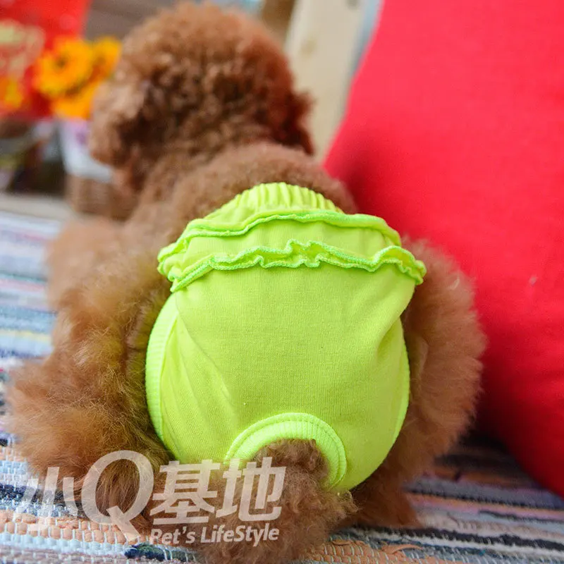 Новинка трусики для собак розовый зеленый синий желтый кружево хлопок Одежда