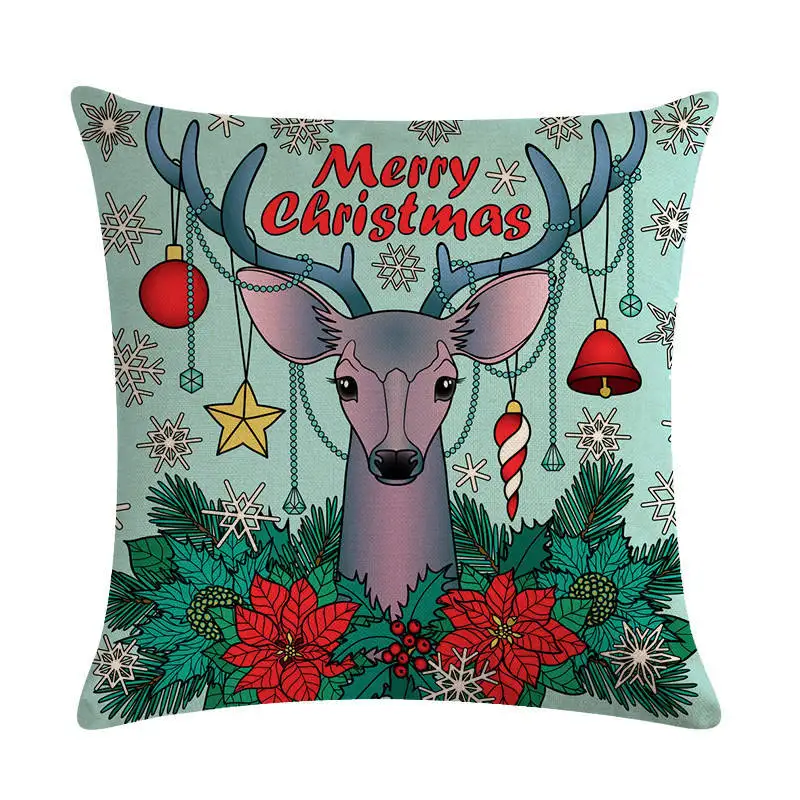 45 см * ликующие рождественские дизайнерские льняные/Хлопковые наволочки для