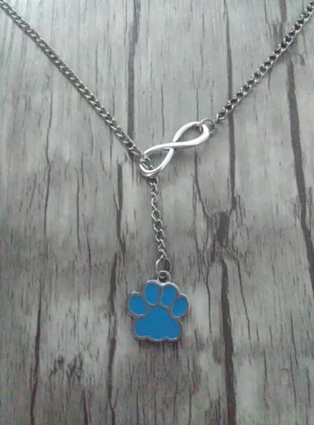 Lucky 8 & светильник с голубыми собачьими принтами в виде лап Очаровательная цепочка