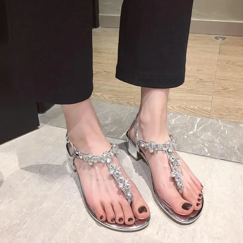 Женская обувь серебристого цвета Женские босоножки zapatos de mujer Летние с