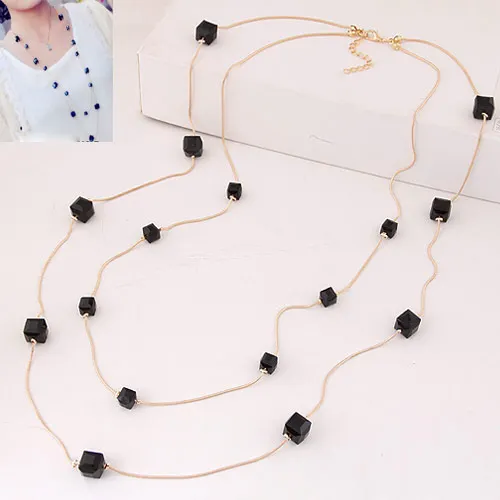 VWKTUUN длинное ожерелье с кристаллами для женщин Bijoux цепочка золотого цвета