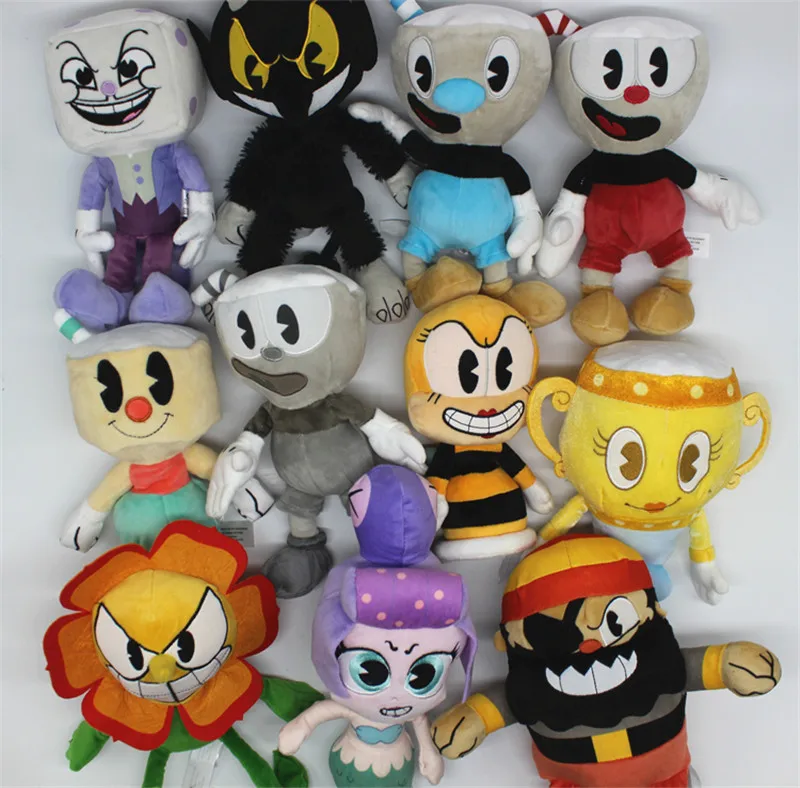 Cuphead игрушка плюшевая игра Cuphead Chalice Mugman BOSS King Dice Ms. Chalice Puphead figura kawaii кукла 25-36cmfor подарок