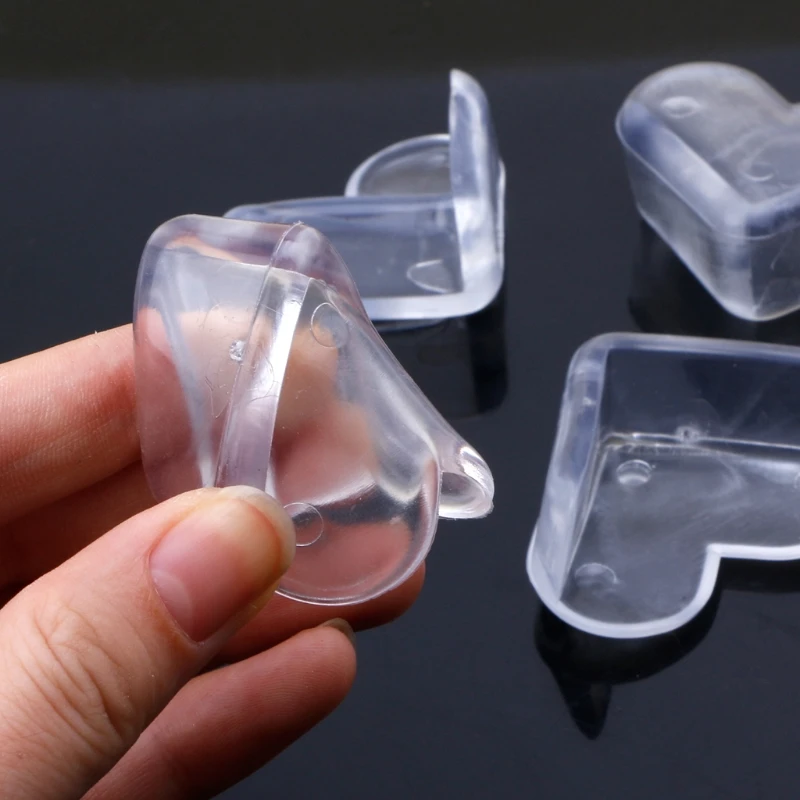 Protector de seguridad para ni&ntilde;os en forma de coraz&oacute;n, protecci&oacute;n para bordes de esquina, mesa de escritorio, cuidado de seguridad para beb&eacute;s, 4 Uds.-2
