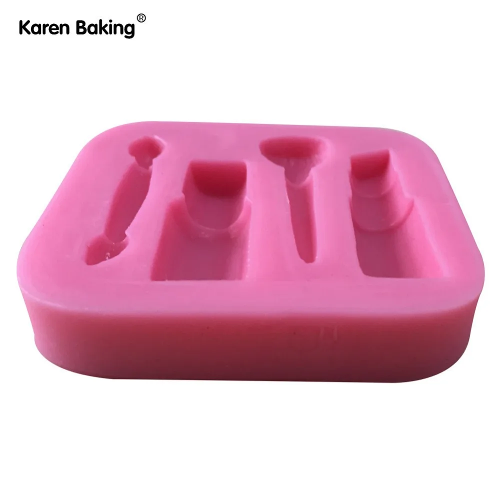 Красивые и модные инструменты для макияжа дизайнерские Fondant формы тортов мыла