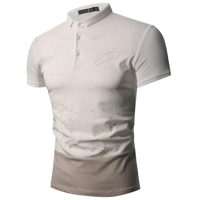 New Hot Mens Polo Shirt Brands Male printing Short Sleeve Fashion Casual Slim Breathable Polos Men Lapel Business Jerseys | Мужская