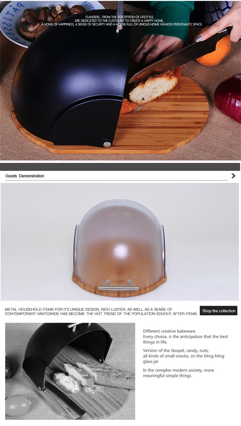 2 в 1 Хлебница Хранитель хранения компактный Rolltop Хлебница с бамбуковой режущая База доска рулон