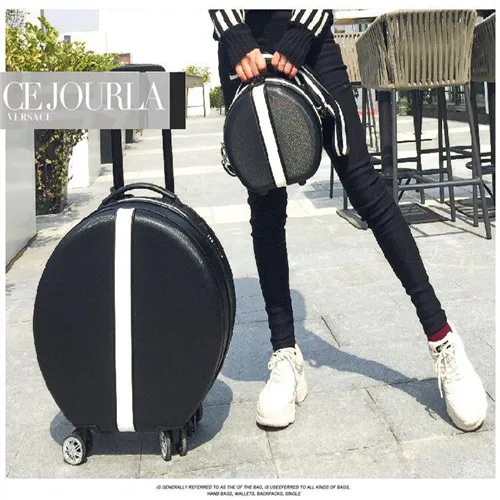 a set KLQDZMS женские корейские сумки на колёсиках 18 дюймов высокая емкость модные дорожные сумки пароль кабина чемодан колеса - Цвет: a set