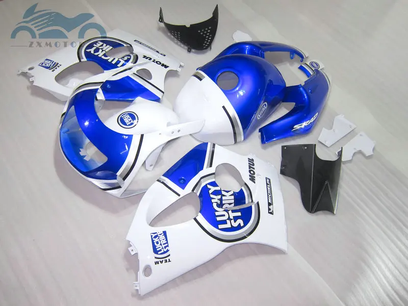 

High quality fairings kit for SUZUKI GSXR 600 gsxr 750 1996 1998 2000 SRAD custom fairing kit gsxr 600 96-00 white blue+tank