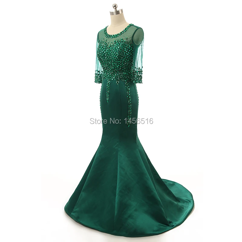 Женское атласное платье русалка Элегантное Длинное со шлейфом и прозрачными