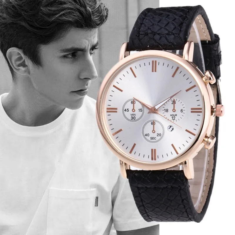 

Relogio Masculino 2019 Fashion Military Sport Wristwatch Men Watch Leather Quartz Men's Watch Complete Calendar Watches Clock