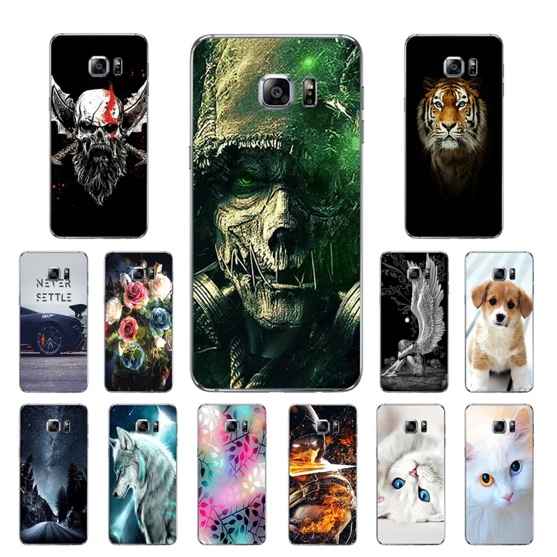for Fashion Coque Samsung Galaxy S6 Edge P Soft TPU Phone Cases 5.7&quot Shell Capa G928 Silicone Anti Knock Back Cover |