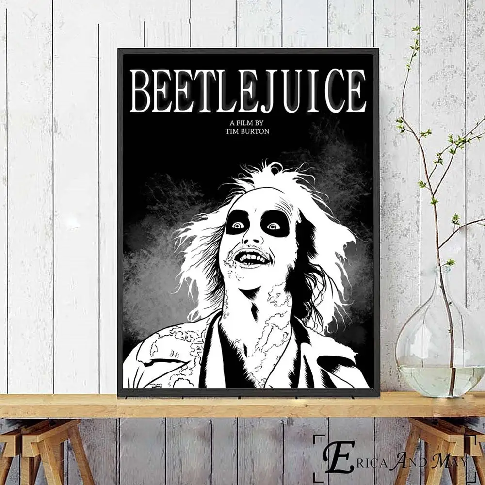 Beetlejuice мультфильм комический стиль стены Искусство Холст Живопись Плакат для домашнего декора плакаты и принты без рамы декоративные картины - Цвет: 4