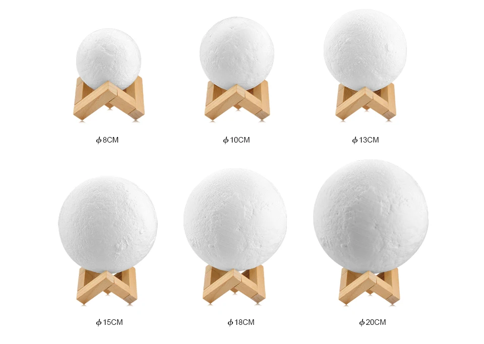 AIMENGTE перезаряжаемая лампа с 3D принтом Луны, 2 цвета, сенсорный выключатель, USB светодиодный прикроватный стол, Настольная декоративная лампа для детей, подарок