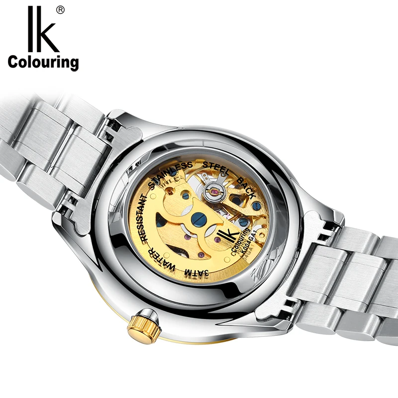 ИК автоматические механические часы корейский бизнес двухсторонние полые