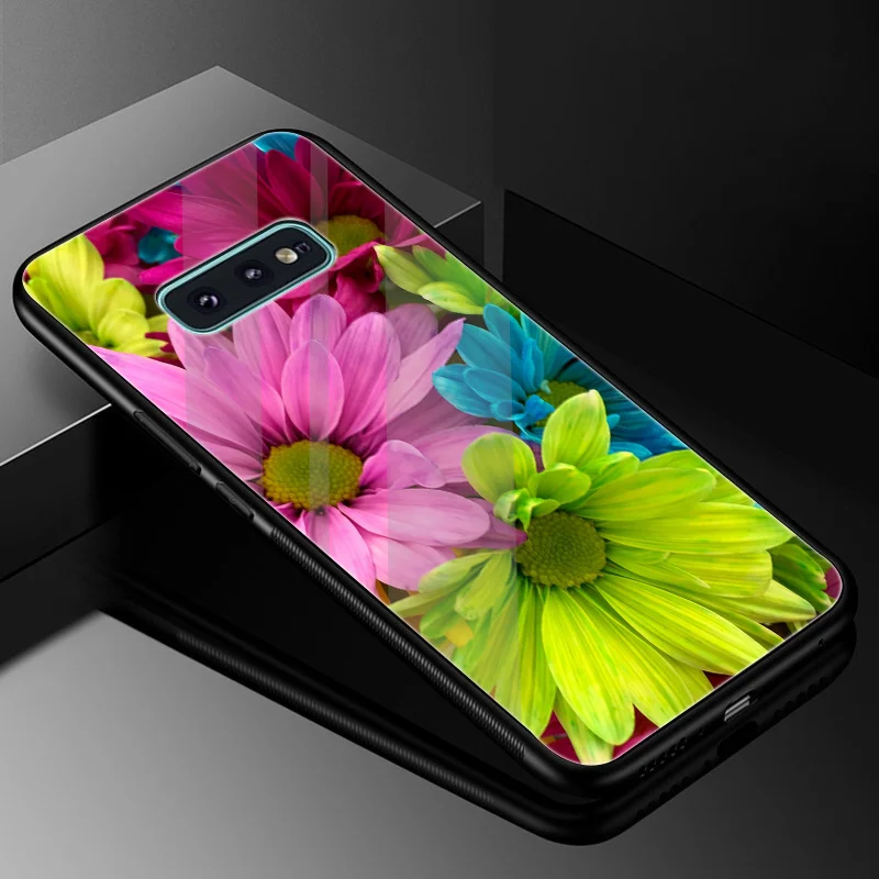 Colorful Tempered Glass Case Mirror For Samsung Galaxy A10 A20 A30 A40 A50 A60 A70 S7 Edge S8 S9 Plus Note 8 9 S10 Cover |