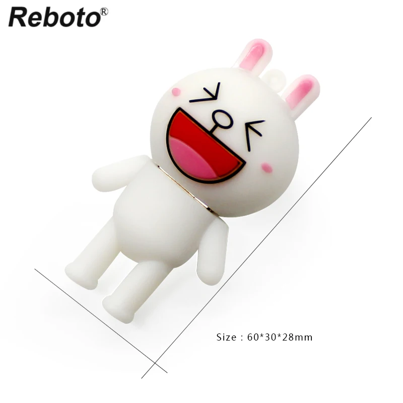 Cute Rabbit Pendrive 4gb 8gb 16gb 32gb 64gb Usb stick Cartoon Flash Drive Memory Stick pendrive Mini Gifts | Компьютеры и офис
