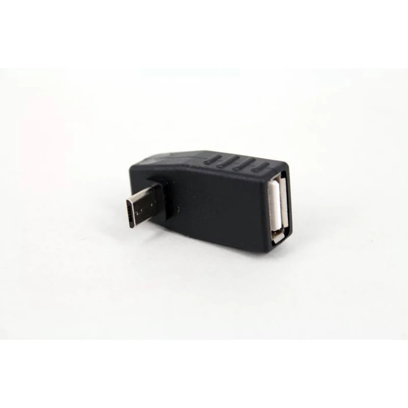 10 шт./лот 90 градусов вверх вниз правый угловой микро USB Тип B к мама OTG адаптер