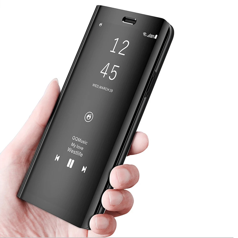 

vivo X20+ Mirror Flip Case For VIVO X20 Plus Luxury Clear View PU Leather Cover For VIVO X 20 Plus Phone Case for VIVO X20Plus