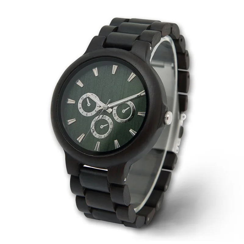 ELMERA мужские часы спортивные Кварцевые деревянные relogio masculino черные G Shock 2018 20 мм