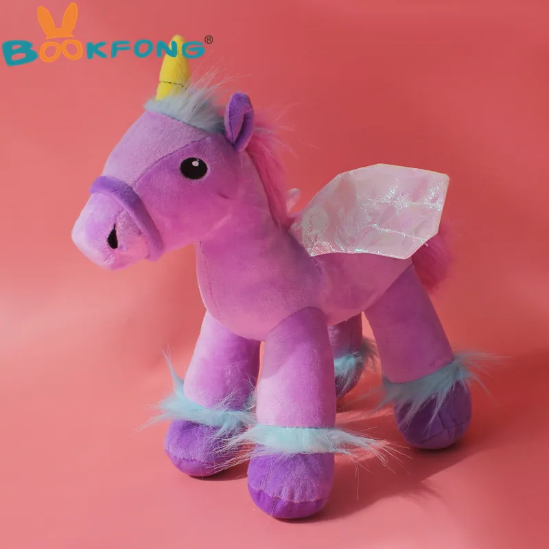 30cm purple I Мультяшная плюшевая игрушка в виде единорога Kawaii, единорога, лошадка с куклой, мягкая плюшевая подушка в виде животного, высокое качество, детский подарок на день рождения, Рождество, 20-85 см - Цвет: 30cm purple I