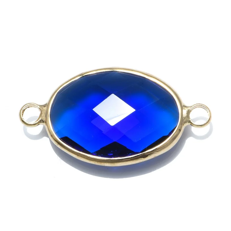 Blue 13 цветов ювелирных изделий хрустальные компоненты Подвески Разъемы для diy женские браслеты ожерелье серьги аксессуары - Цвет: Blue