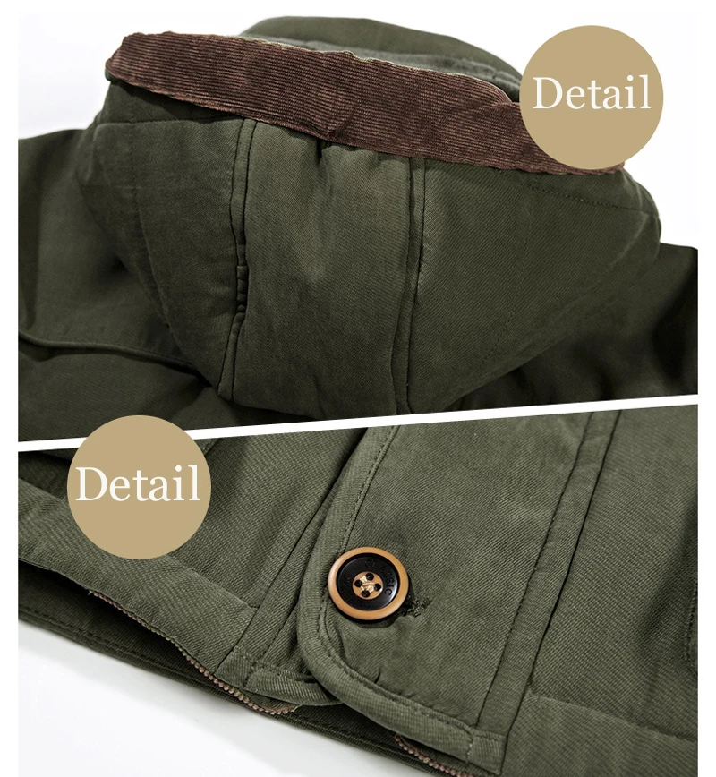Brand Winter Jacket Men Warm Thick Windbreaker High Quality Fleece Cotton-Padded Parkas Military Overcoat size 6XL