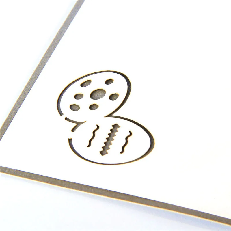 3D лазерная резка резная Радужная Бабочка пасхальные яйца бумажные приглашения