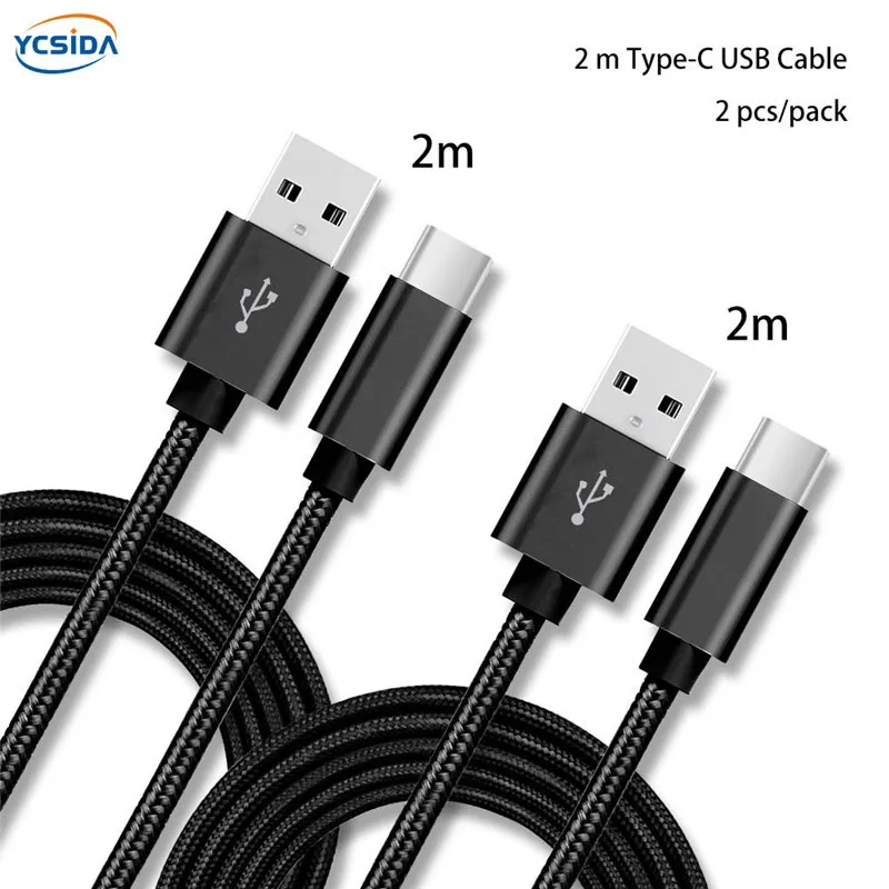 Фиолетового цвета, для детей от 2 месяцев, 2 года, шт./упак. 2.4A Тип C USB-C для передачи данных в нейлоновой Зарядное устройство кабель для samsung S10/LG G6/huawei P30/xiao Mi 8/OPPO R17/vivo NEX кабель